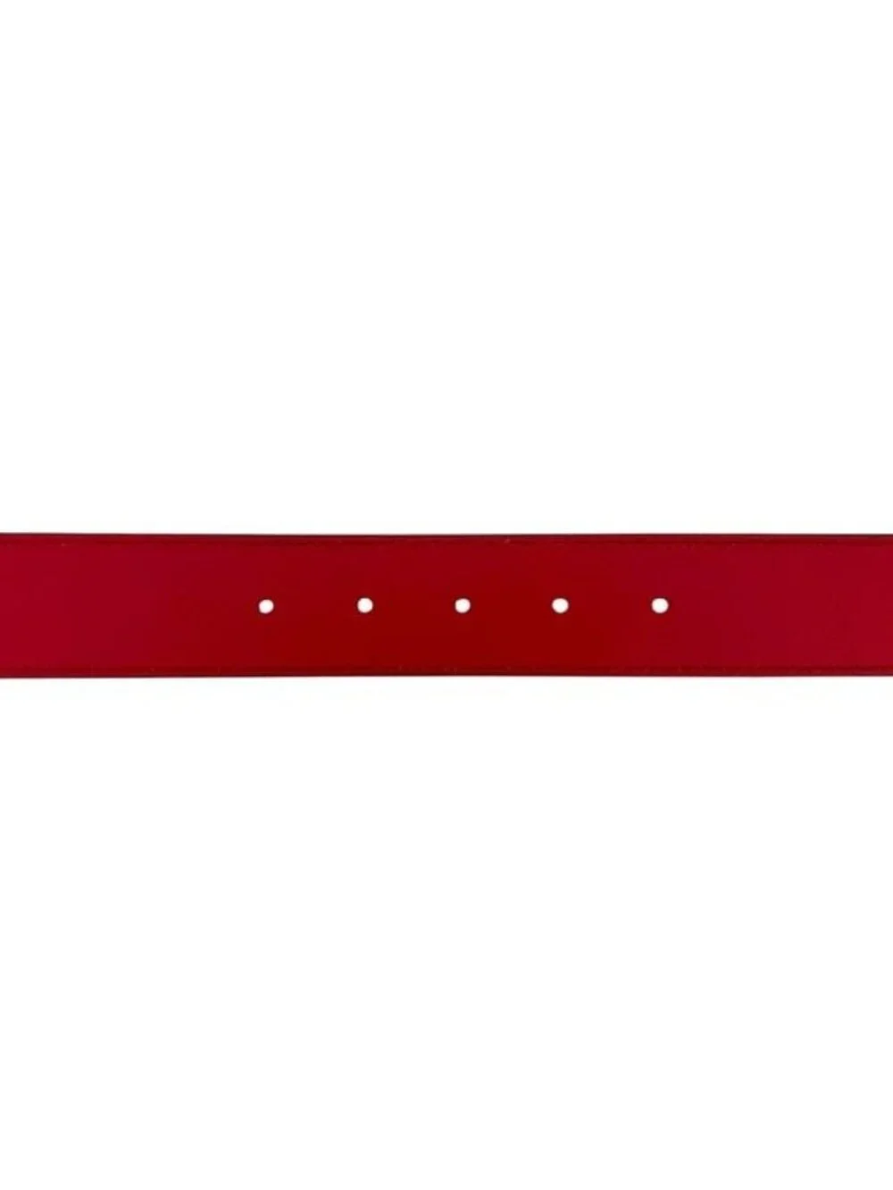 Gucci Belt Red Interlocking Waist 100 35 Leather Metal GG Logo Buckle